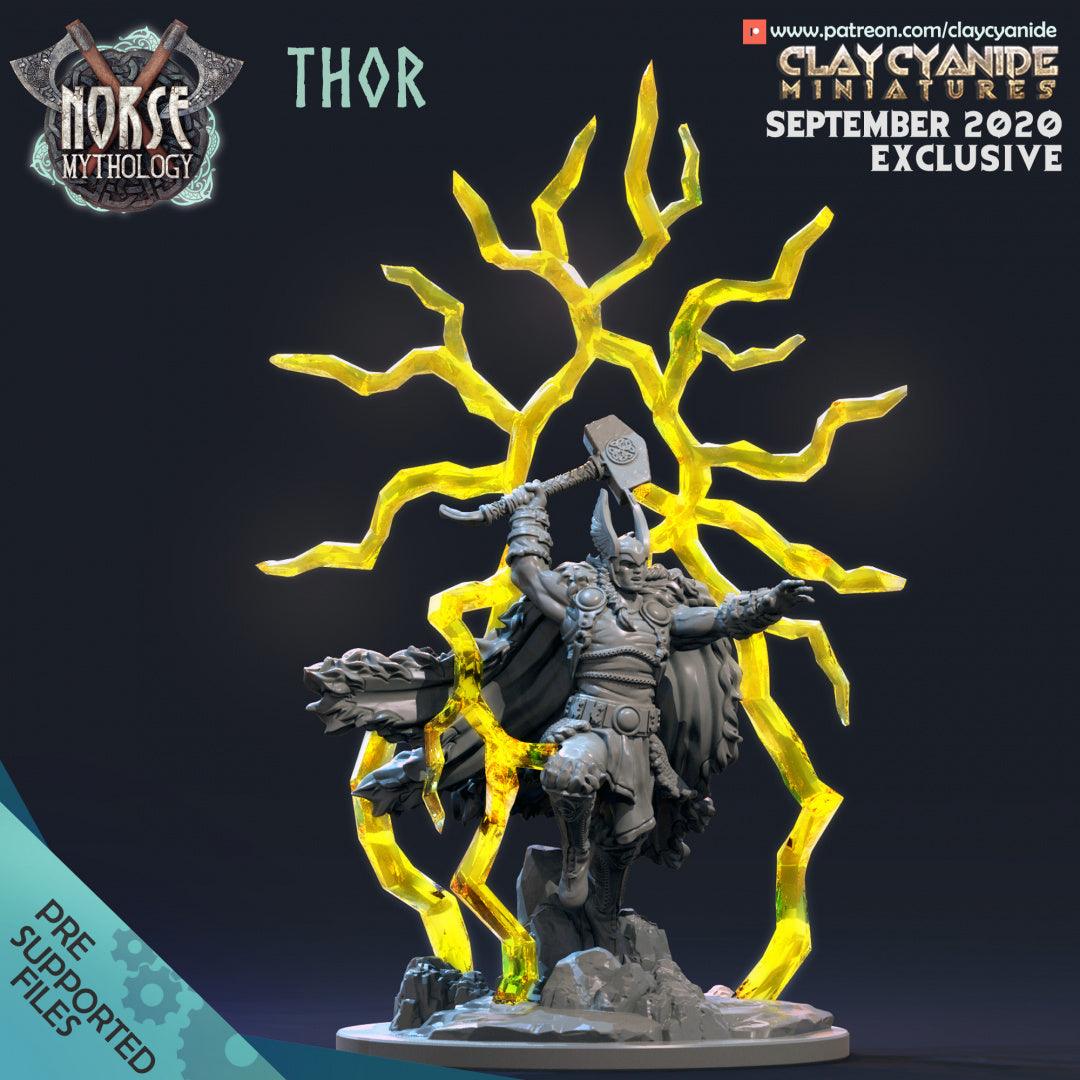 3D Printed Clay Cyanide Thor Norse Mythology 28 32 mm D&D (Online Only)