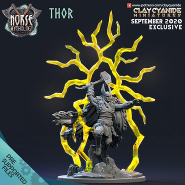 3D Printed Clay Cyanide Thor Norse Mythology 28 32 mm D&D (Online Only)