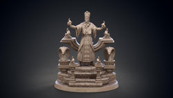 3D Printed Clay Cyanide Thot-Amon and Throne Hyborean Age Ragnarok D&D (Online Only)