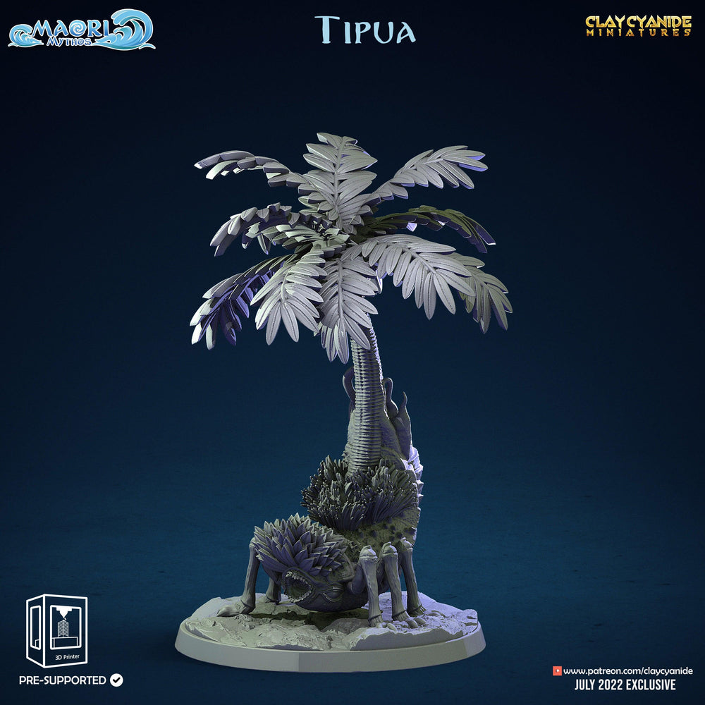 3D Printed Clay Cyanide Tipua Tree and Shell Set Maori Mythos 28mm-32mm Ragnarok D&D (Online Only)