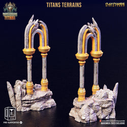 3D Printed Clay Cyanide Titan Terrain Set Mortisbane Titans Set 28 32 mm D&D (Online Only)