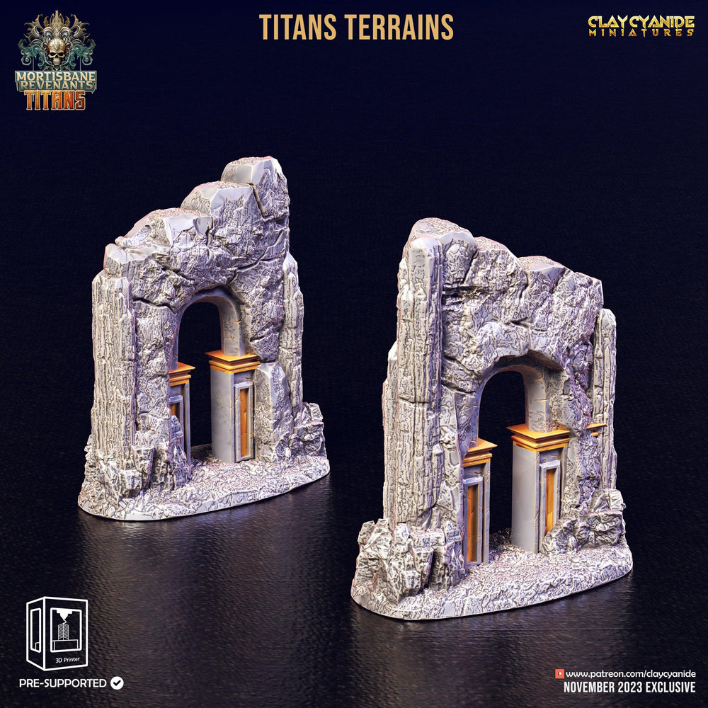 3D Printed Clay Cyanide Titan Terrain Set Mortisbane Titans Set 28 32 mm D&D (Online Only)