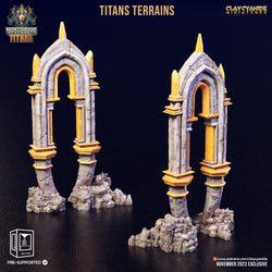 3D Printed Clay Cyanide Titan Terrain Set Mortisbane Titans Set 28 32 mm D&D (Online Only)