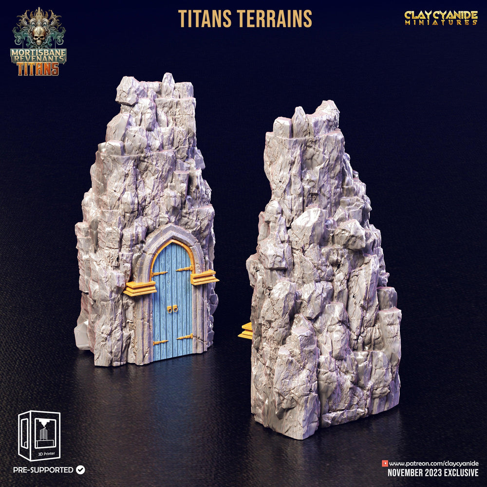 3D Printed Clay Cyanide Titan Terrain Set Mortisbane Titans Set 28 32 mm D&D (Online Only)
