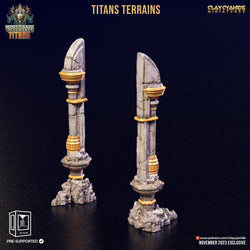 3D Printed Clay Cyanide Titan Terrain Set Mortisbane Titans Set 28 32 mm D&D (Online Only)