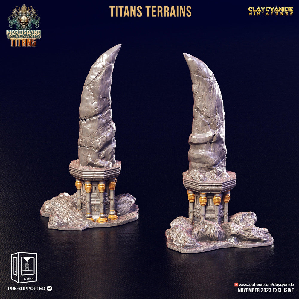 3D Printed Clay Cyanide Titan Terrain Set Mortisbane Titans Set 28 32 mm D&D (Online Only)
