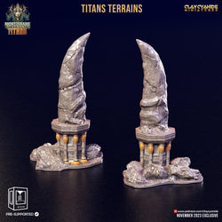 3D Printed Clay Cyanide Titan Terrain Set Mortisbane Titans Set 28 32 mm D&D (Online Only)