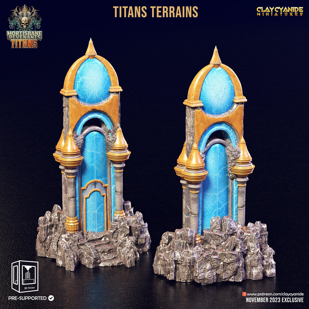 3D Printed Clay Cyanide Titan Terrain Set Mortisbane Titans Set 28 32 mm D&D (Online Only)