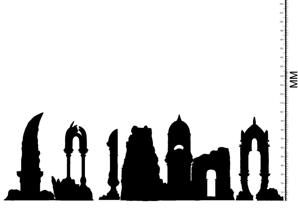 3D Printed Clay Cyanide Titan Terrain Set Mortisbane Titans Set 28 32 mm D&D (Online Only)