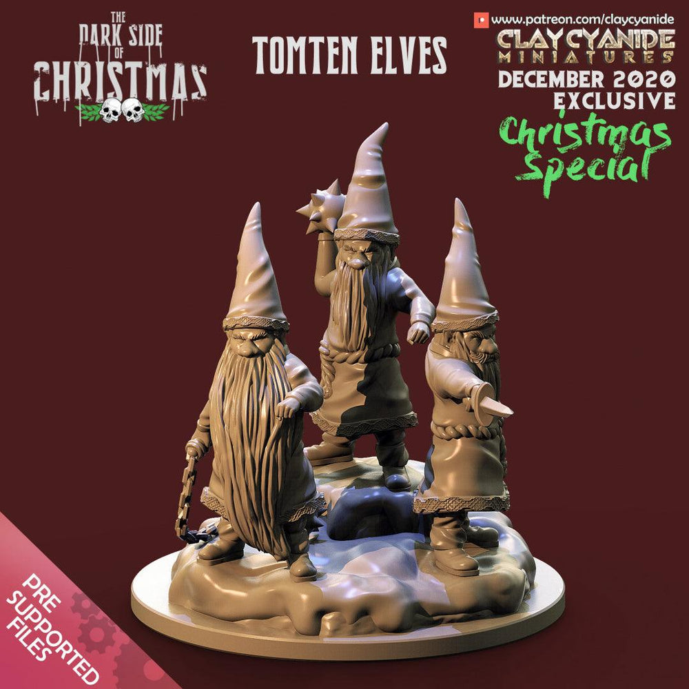 3D Printed Clay Cyanide Tomten Elves The Dark Side of Christmas 28mm-32mm Ragnarok D&D (Online Only)