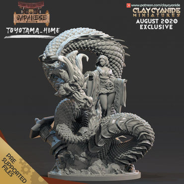 3D Printed Clay Cyanide Toyotama-Hime Japanese Deities Ragnarok D&D (Online Only)