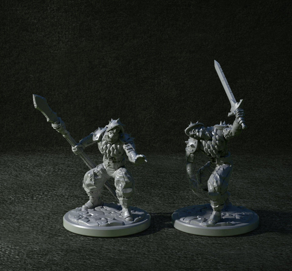 3D Printed Clay Cyanide Two Undead Soldiers 28mm-32mm Ragnarok D&D (Online Only)