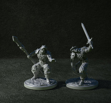 3D Printed Clay Cyanide Two Undead Soldiers 28mm-32mm Ragnarok D&D (Online Only)