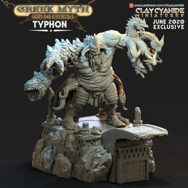 3D Printed Clay Cyanide Typhon Greek Myth Gods and Goddesses Ragnarok D&D (Online Only)