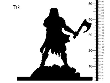 3D Printed Clay Cyanide Tyr Norse Mythology 28 32 mm D&D (Online Only)