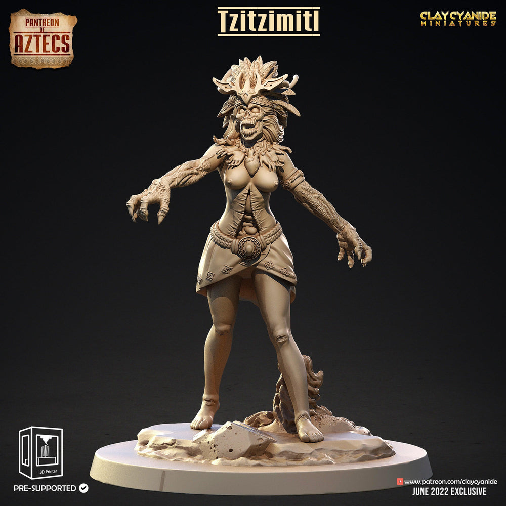 3D Printed Clay Cyanide Tzitzimitl Set Pantheon of Aztecs Ragnarok D&D (Online Only)