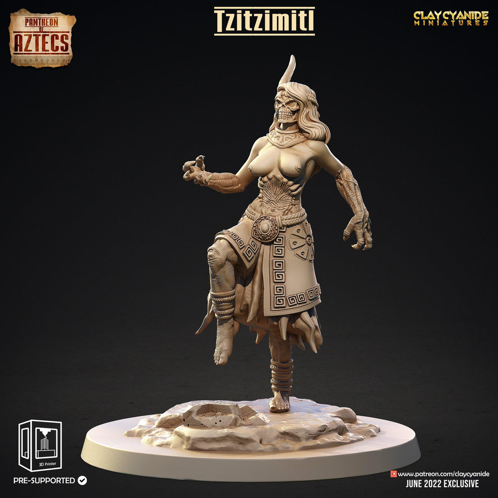 3D Printed Clay Cyanide Tzitzimitl Set Pantheon of Aztecs Ragnarok D&D (Online Only)