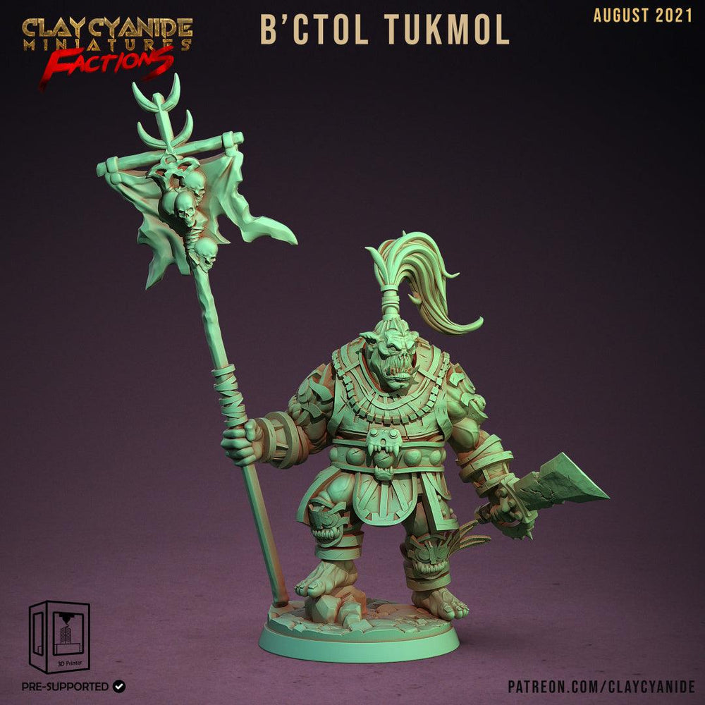 3D Printed Clay Cyanide Ugok Warlords Orks Tribes Factions Ragnarok D&D (Online Only)