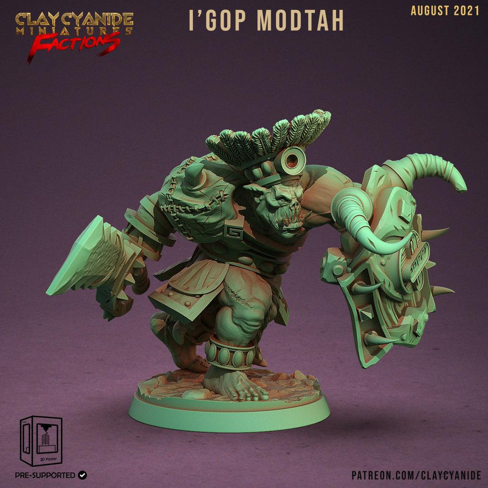 3D Printed Clay Cyanide Ugok Warlords Orks Tribes Factions Ragnarok D&D (Online Only)
