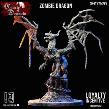 3D Printed Clay Cyanide Undead Zombie Dragon Castle of Dracula Ragnarok D&D (Online Only)