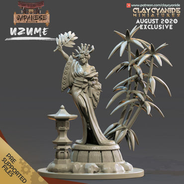 3D Printed Clay Cyanide Uzume Japanese Deities Ragnarok D&D (Online Only)