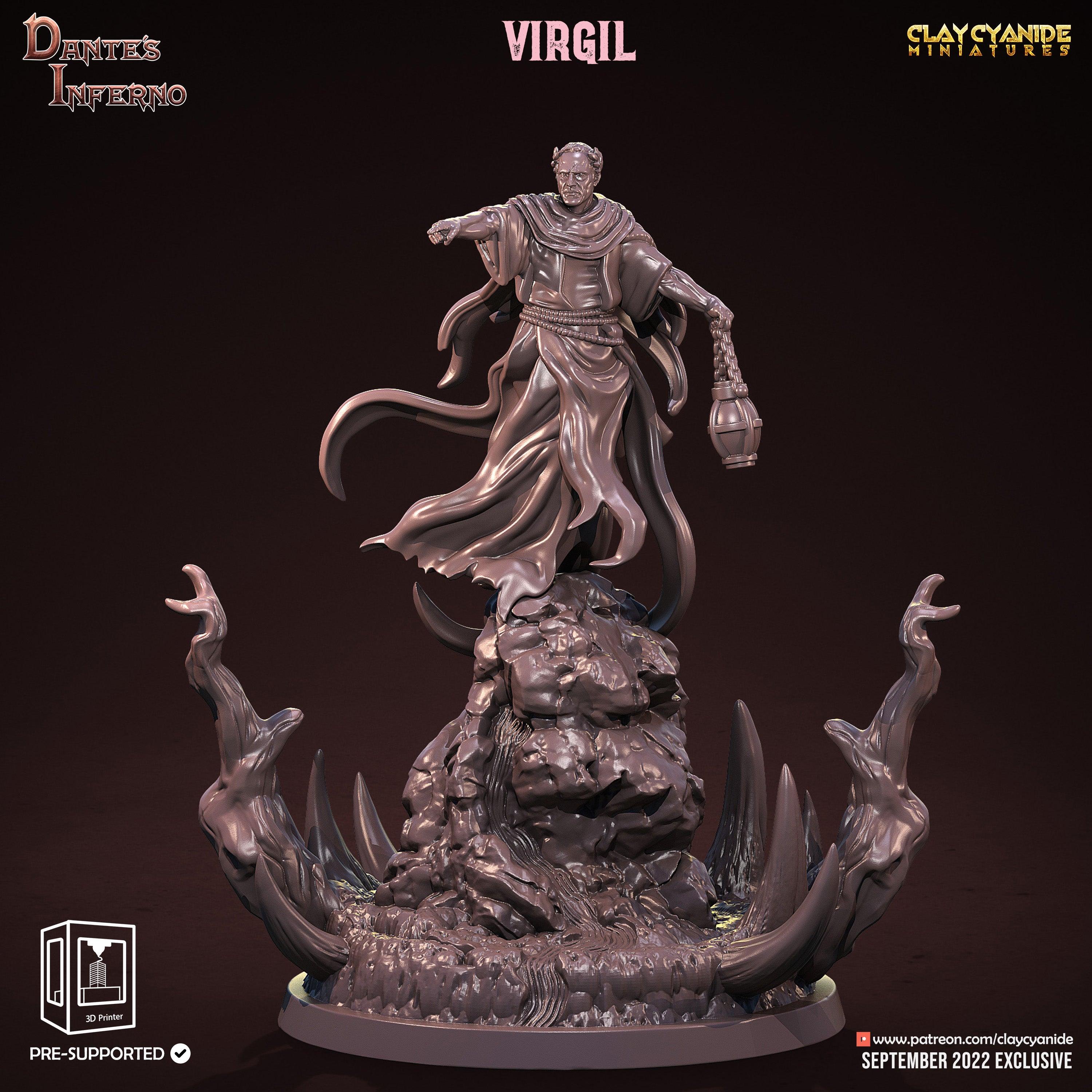 3D Printed Clay Cyanide Virgil Dante's Inferno 28mm-32mm Ragnarok D&D (Online Only)