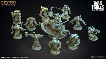 3D Printed Clay Cyanide War Trolls Tribes Factions Ragnarok D&D (Online Only)