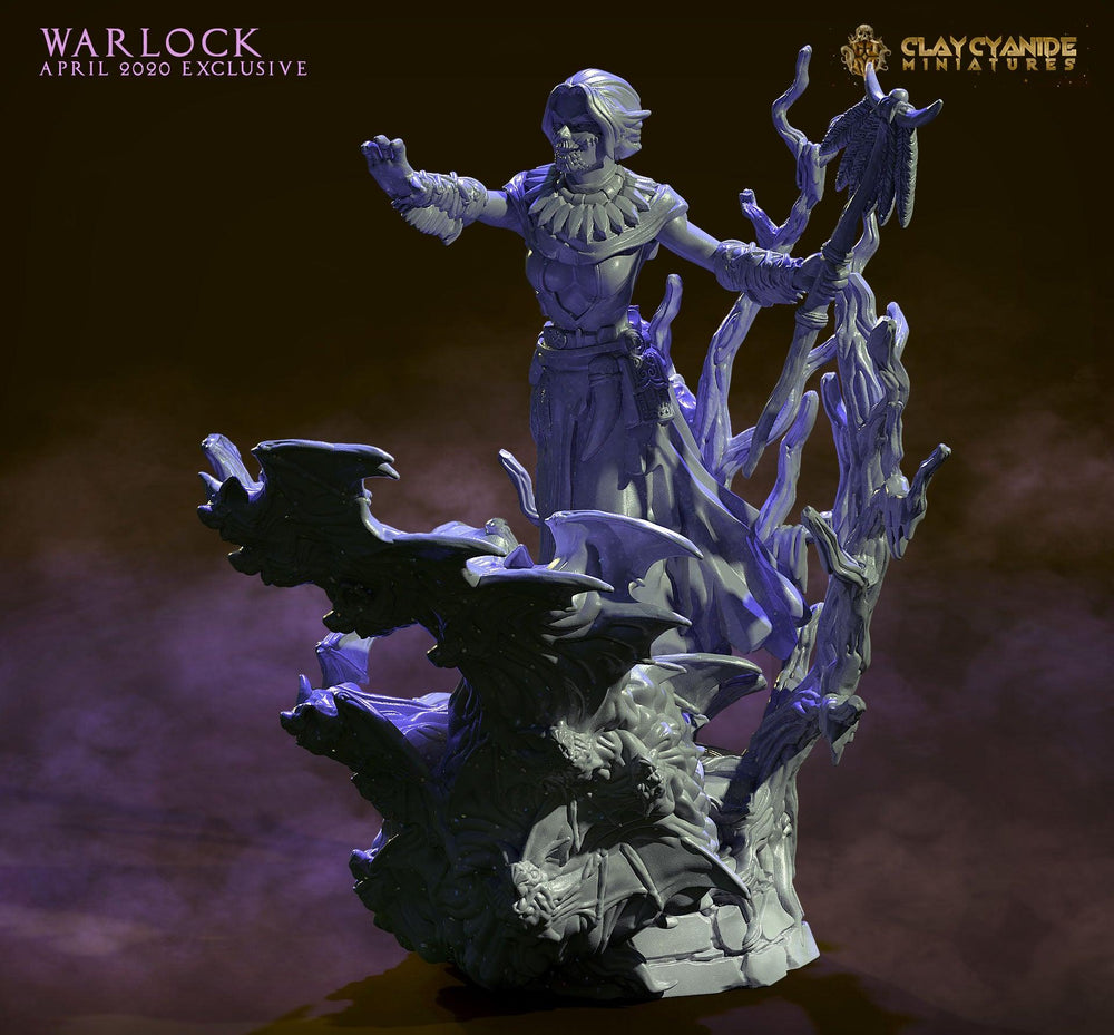 3D Printed Clay Cyanide Warlock 28mm-32mm Ragnarok D&D (Online Only)
