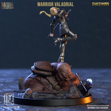 3D Printed Clay Cyanide Warrior Valadrial Middle Earth Legends D&D (Online Only)