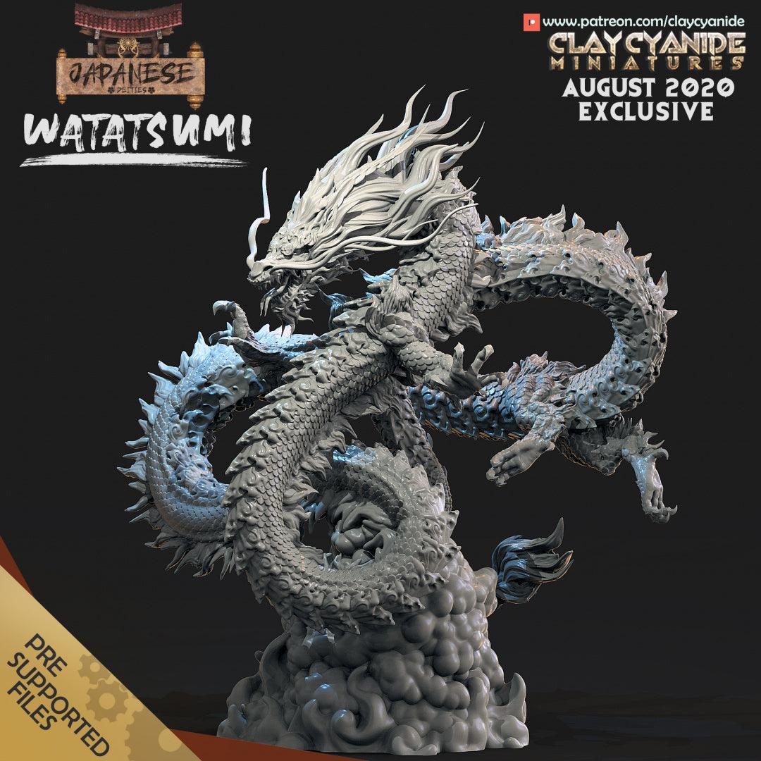 3D Printed Clay Cyanide Watatsumi Japanese Deities Ragnarok D&D (Online Only)