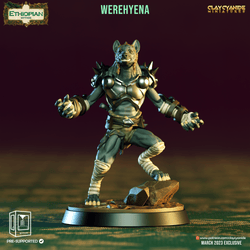 3D Printed Clay Cyanide Werehyenas Ethiopian Mythos 28 32 mm D&D (Online Only)