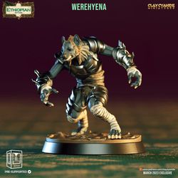 3D Printed Clay Cyanide Werehyenas Ethiopian Mythos 28 32 mm D&D (Online Only)