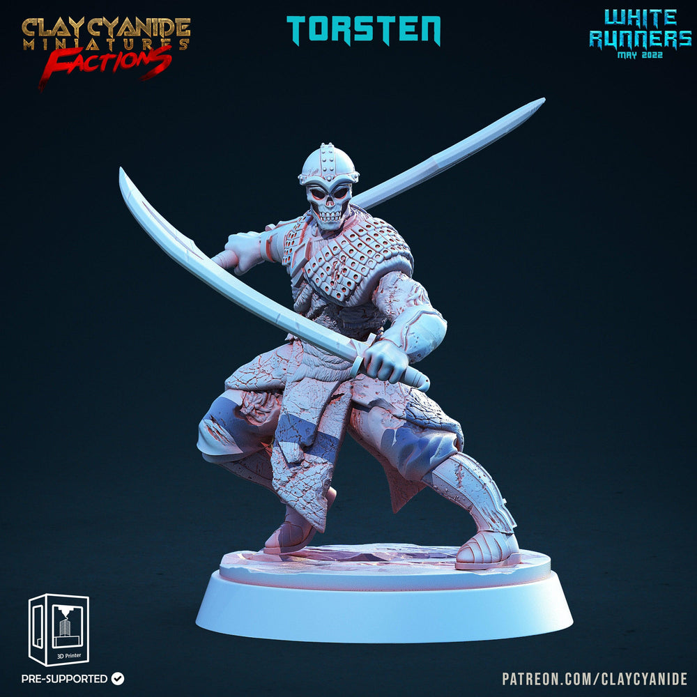 3D Printed Clay Cyanide White Runners Factions Tribes Ragnarok D&D (Online Only)