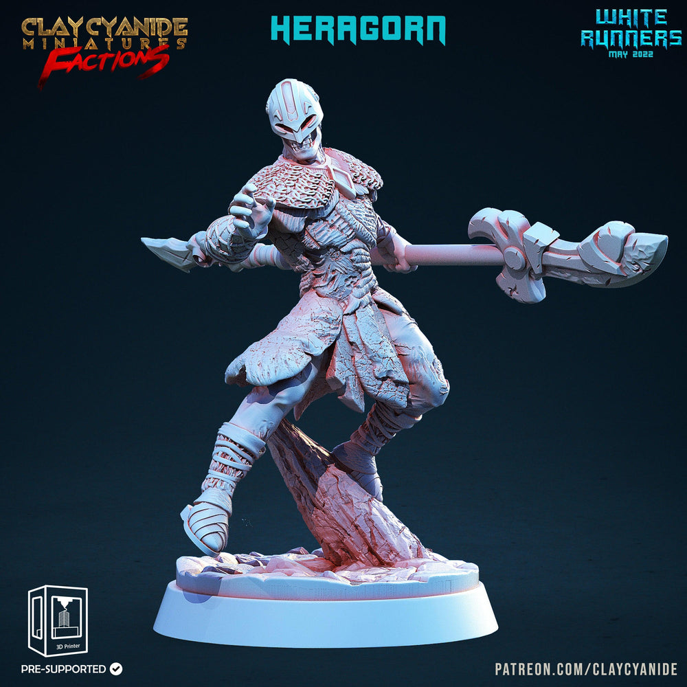 3D Printed Clay Cyanide White Runners Factions Tribes Ragnarok D&D (Online Only)