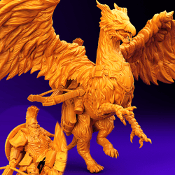 3D Printed Dwarf’s Army Nafarrate - Dwarf Griffon Rider Set 28mm 32mm Ragnarok D&D (Online Only)