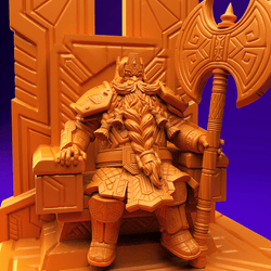 3D Printed Dwarf’s Army Nafarrate - Dwarf Throne Mimic Set 28mm 32mm Ragnarok D&D (Online Only)