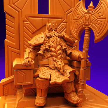 3D Printed Dwarf’s Army Nafarrate - Dwarf Throne Mimic Set 28mm 32mm Ragnarok D&D (Online Only)