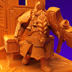 3D Printed Dwarf’s Army Nafarrate - Dwarf Throne Mimic Set 28mm 32mm Ragnarok D&D (Online Only)