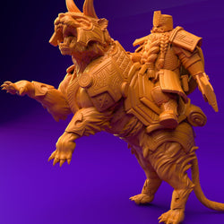 3D Printed Dwarf’s Army Nafarrate - Dwarf Tiger Rider Set 28mm 32mm Ragnarok D&D (Online Only)