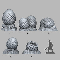 3D Printed Fantastic Plants and Rocks Abandoned Dragons Eggs 28mm - 32mm D&D Wargaming (Online Only)