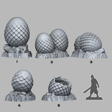 3D Printed Fantastic Plants and Rocks Abandoned Dragons Eggs 28mm - 32mm D&D Wargaming (Online Only)