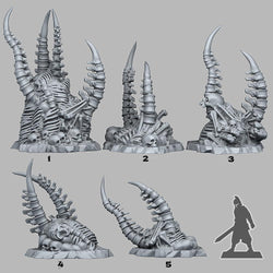 3D Printed Fantastic Plants and Rocks Abandoned Pile Of Bones 28mm - 32mm D&D Wargaming (Online Only)