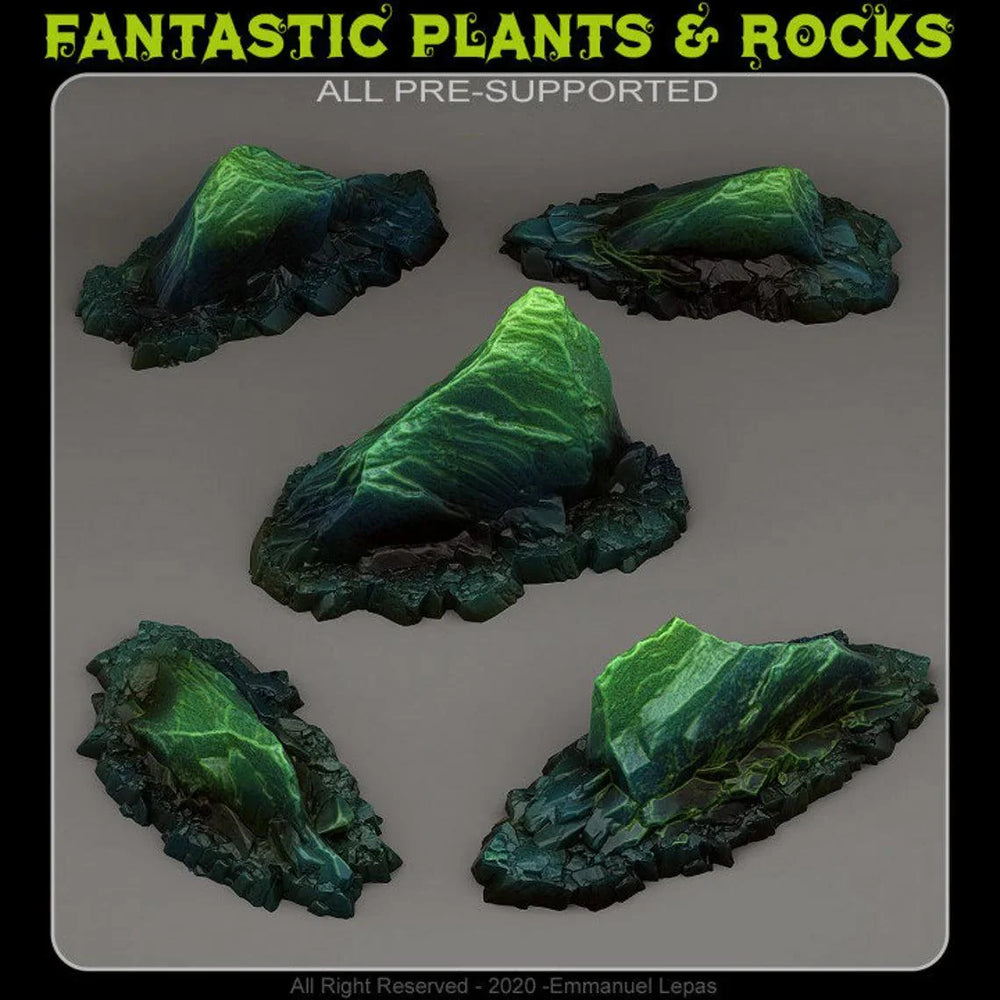 3D Printed Fantastic Plants and Rocks Agamot's Stones 28mm - 32mm D&D Wargaming (Online Only)