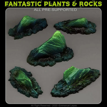 3D Printed Fantastic Plants and Rocks Agamot's Stones 28mm - 32mm D&D Wargaming (Online Only)