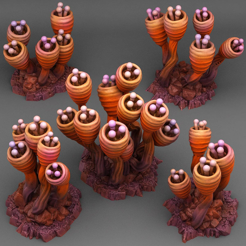 3D Printed Fantastic Plants and Rocks Alien Anemone 28mm - 32mm D&D Wargaming (Online Only)