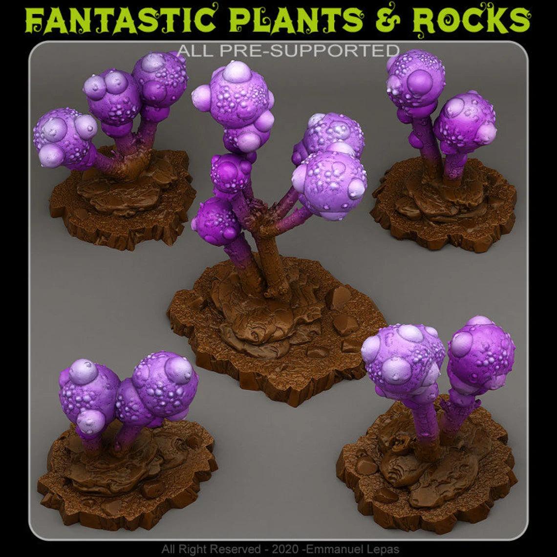3D Printed Fantastic Plants and Rocks Alien Bulbs 28mm - 32mm D&D Wargaming (Online Only)