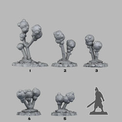3D Printed Fantastic Plants and Rocks Alien Bulbs 28mm - 32mm D&D Wargaming (Online Only)