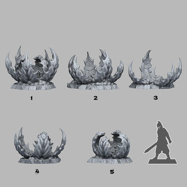 3D Printed Fantastic Plants and Rocks Alien Carnivorous Plants 28mm - 32mm D&D Wargaming (Online Only)