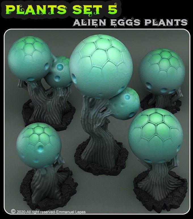 3D Printed Fantastic Plants and Rocks Alien Eggs Plants 28mm - 32mm D&D Wargaming (Online Only)