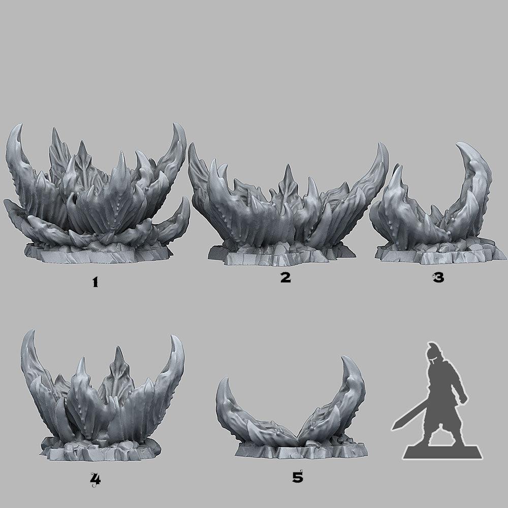 3D Printed Fantastic Plants and Rocks Alien Flowers 28mm - 32mm D&D Wargaming (Online Only)